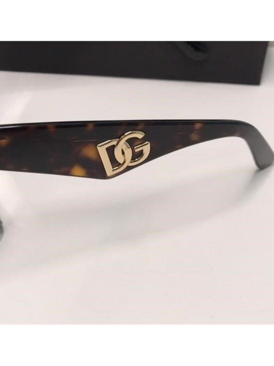 New Authentic Dolce & Gabbana DG4438 4536 Havana Square Sunglasses main image 4